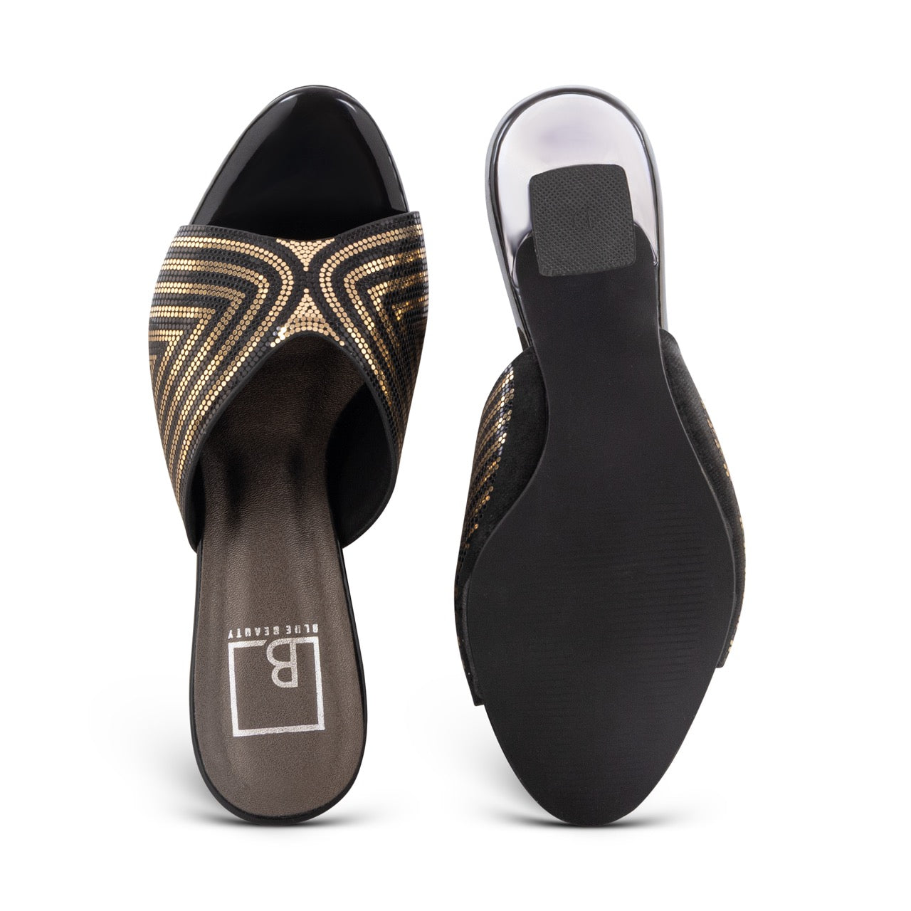 Glamorous Slip-On Heels Black