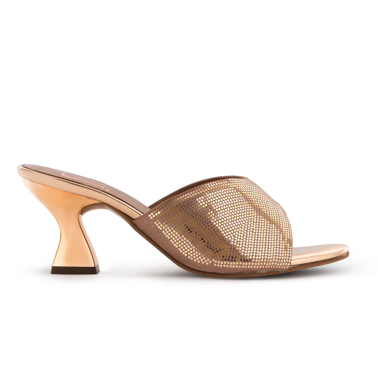 Glamorous Slip-On Heels Rose Gold