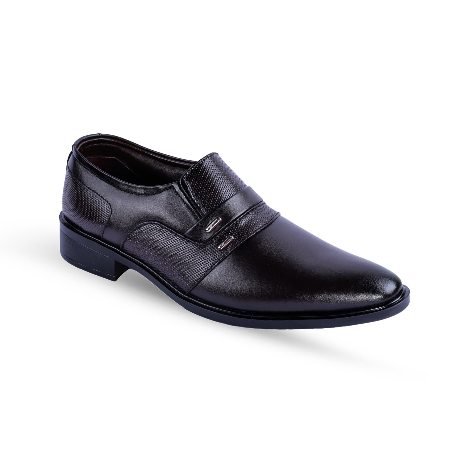 Textured Leather Slip-On Shoes